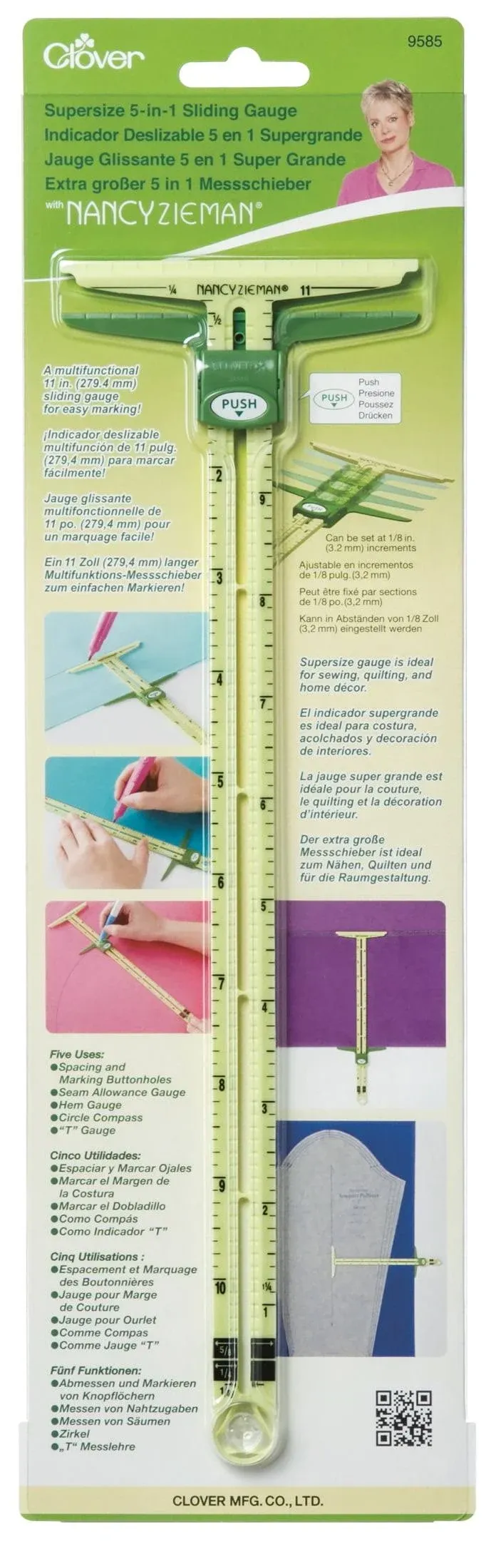 Clover Supersize 5-in-1 Sliding Gauge by Nancy Zieman