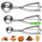 Cookie Scoop Set of 3 - Ice Cream Scoop with Trigger Include 1.5 Tbsp / 2.8 T...