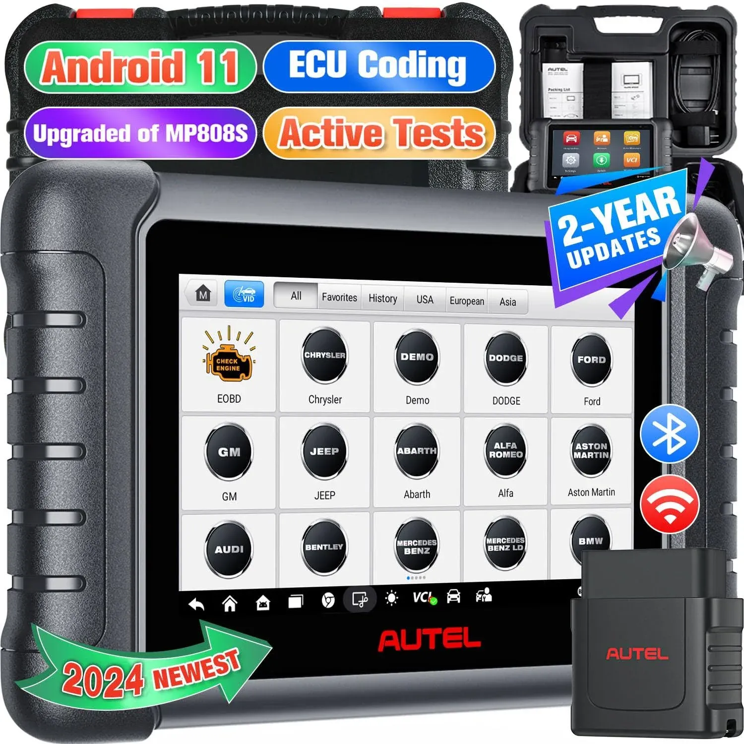 Autel MaxiPRO MP900BT / MP900Z-BT Diagnostic Scanner 2024 Newly Released, ECU Coding, Upgrade of MP808BT, MP900-BT + MV108S + BT506