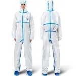 Medtecs Hazmat Suits 6 Sizes Options Disposable Coveralls Suit