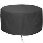 LBTING Fire Pit Cover, 48 inch Cover for 42-48 inch Round Firepit, Waterproof Windproof Dustproof UV-Resistant Heavy Duty Cover