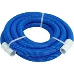 Molded PE In-Ground Swimming Pool Vacuum Hose with Swivel Cuff 18&#039; x 1.25&#034; -Blue