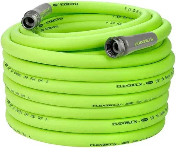 Flexzilla HFZG5100YW-E Garden Lead-in Hose 5/8 in. x 100 ft, Heavy Duty, Green