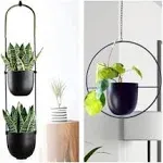  Modern Metal Hanging Planter for Indoor Outdoor Plants with Hook 2 2 tiers