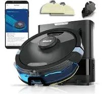 Shark Matrix Plus 2in1 Robot Vacuum & Mop with Sonic Mopping, Matrix Clean, Home Mapping, HEPA Bagless Self Empty Base, CleanEdge, for Pet Hair, Wifi, Works with Alexa, Black/Gold (AV2610WA)