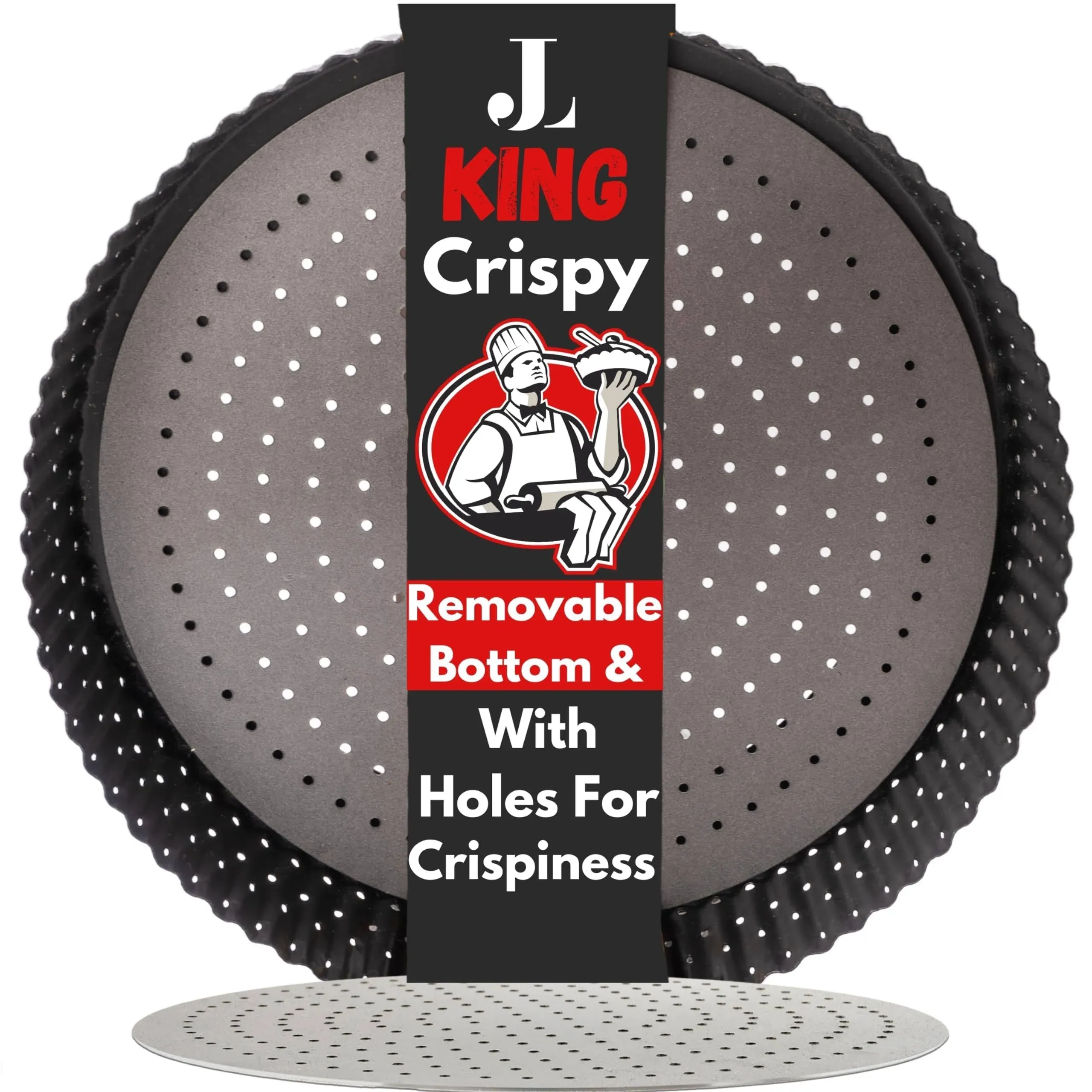 : Introducing King Crispy&#039;s Deep Pie, Tart &amp; Quiche Pan With Perforated Holes...