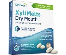 Oracoat XyliMelts Dry Mouth Relief Oral Adhering Discs Xylitol for Dry Mouth Stimulates Saliva