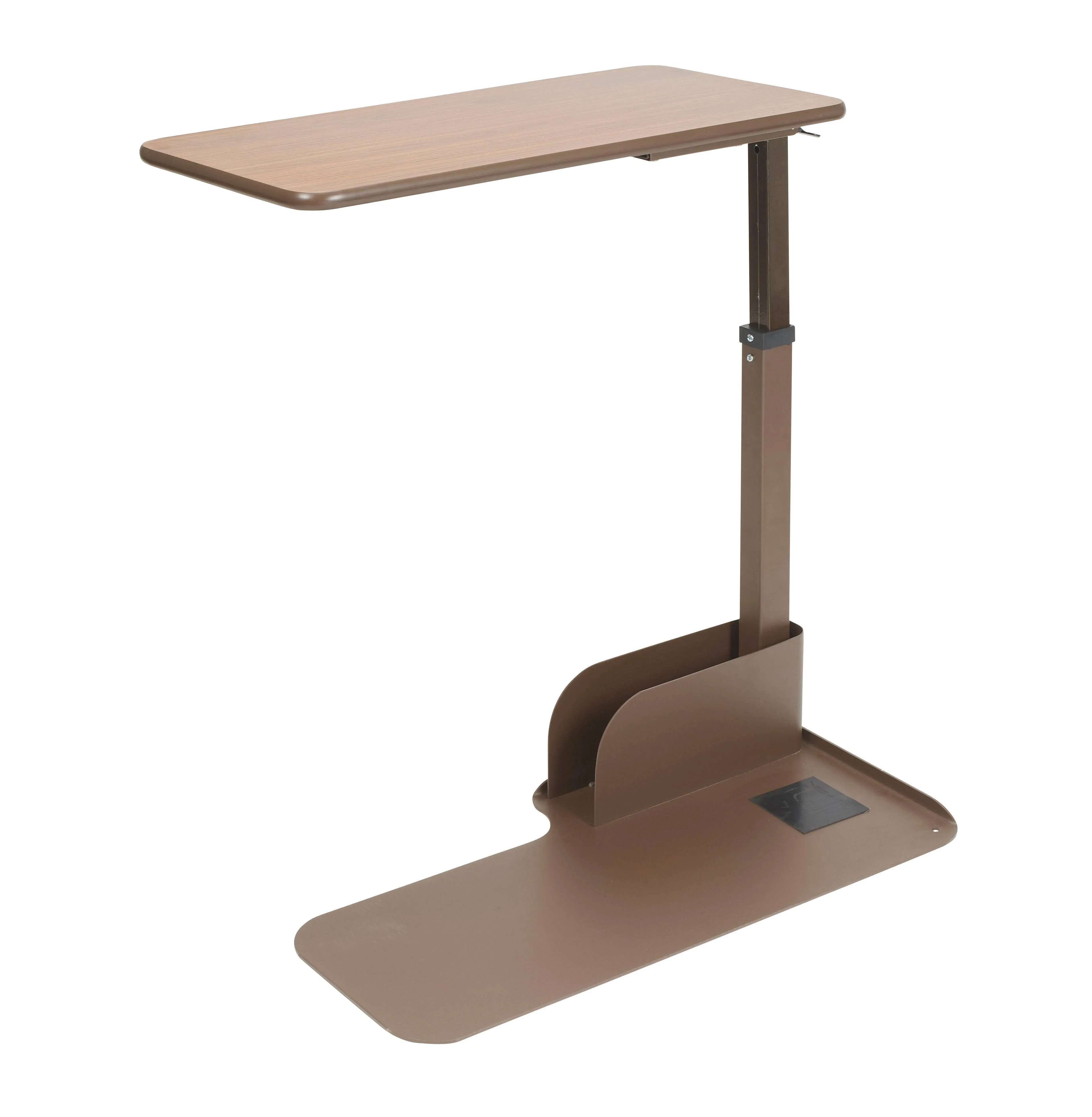 Drive Medical Seat Lift Chair Overbed Left Side Table, Walnut