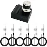 6 Outlets Tact Push Button 6 Outlets for Nexgrill Ignitor Black + Silver