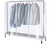 Garment Rack Cover,4Ft Transparent PEVA Clothing Rack COVER ONLY, Clear Clothes dustproof Waterproof Cover