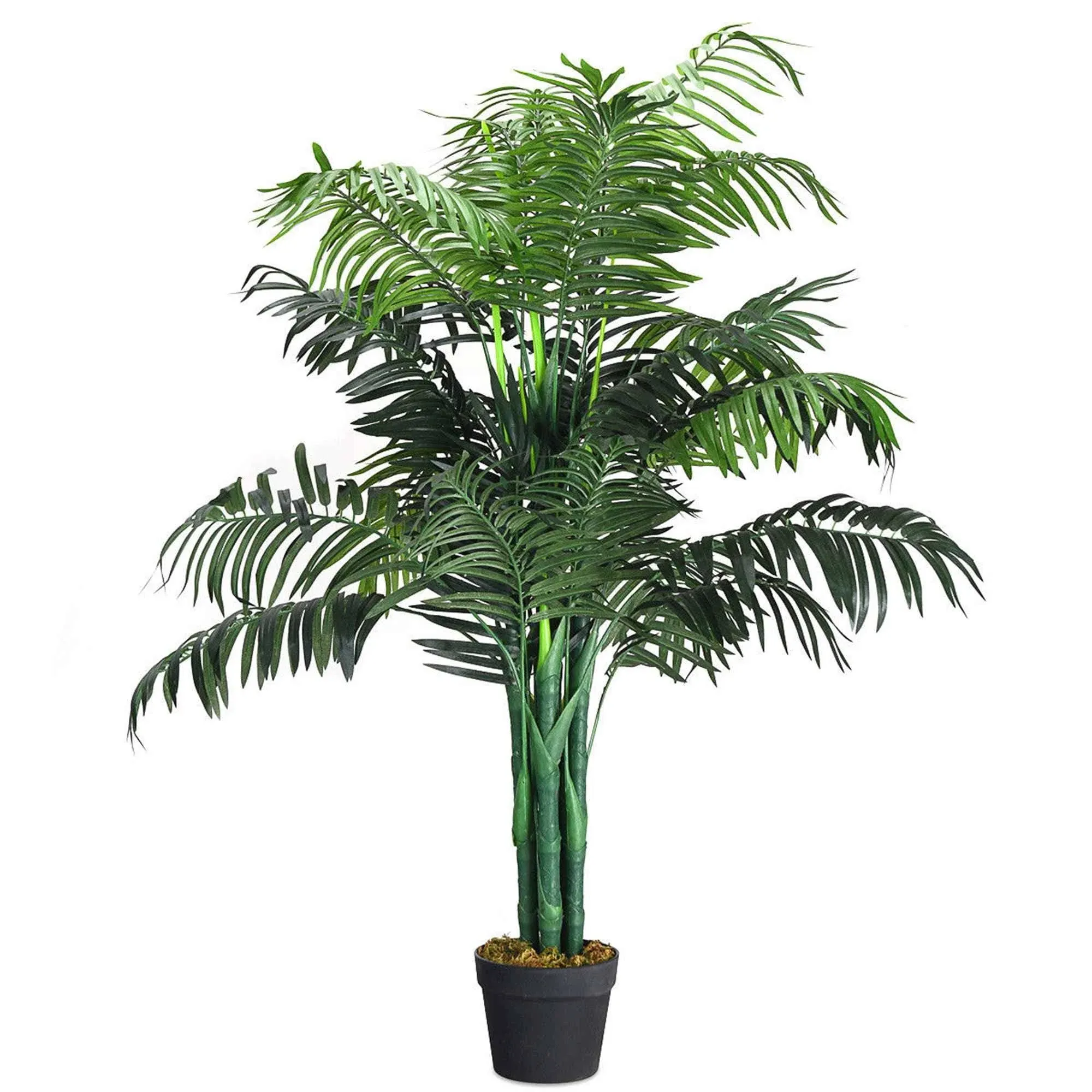 Costway 3.5' Artificial Areca Palm Decorative Silk Tree W/ Basket In/Outdoor Home