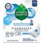 Seventh Generation Dishwasher Detergent Packs Free & Clear