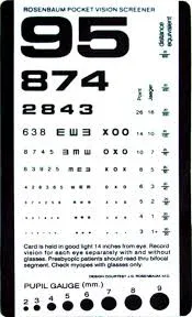 Graham Field Pocket Size Plastic Eye Chart