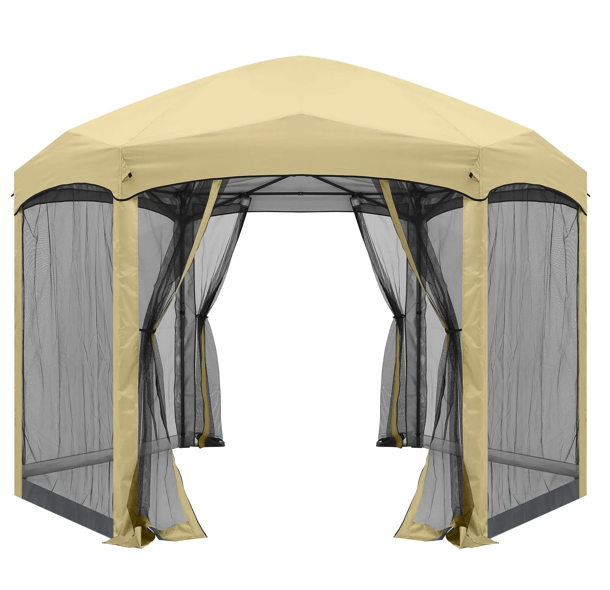 ABCCANOPY 12x12 ft Hexagon Outdoor Camping Gazebo Screen Shelter