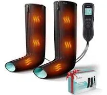 Leg Massager with Heat for Circulation and Pain Relief - Air Compression Mass...