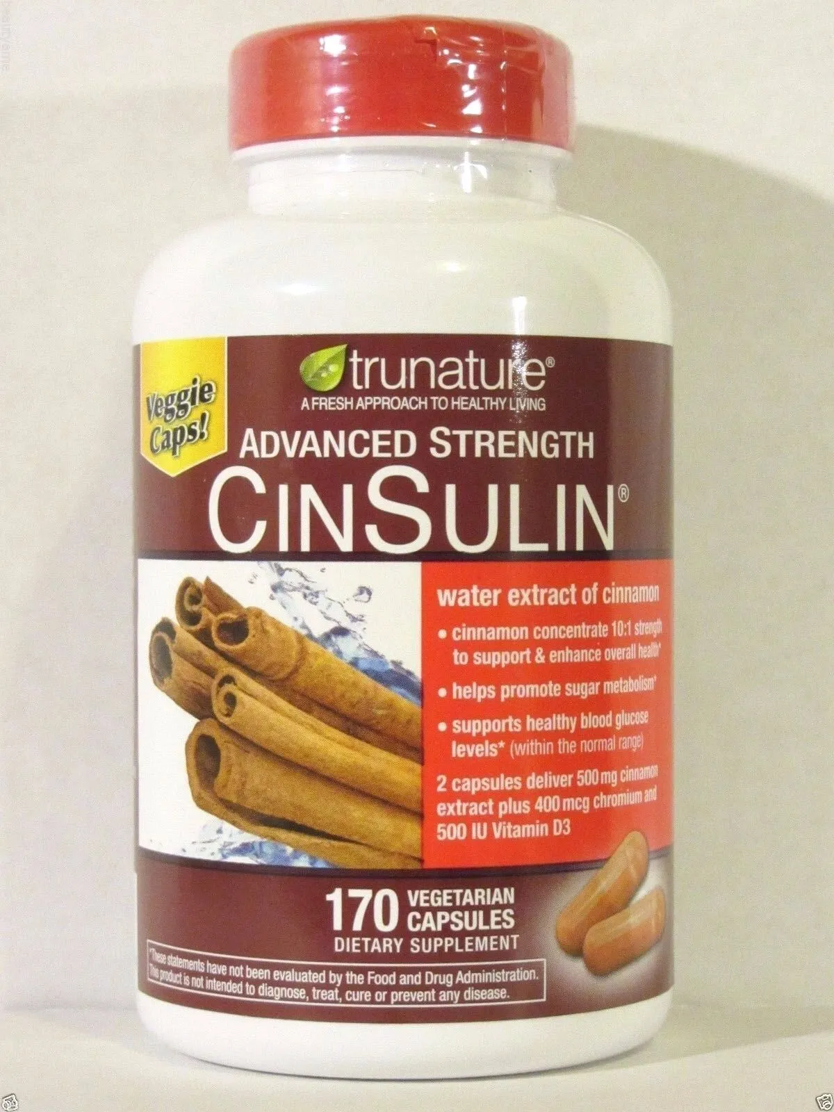 trunature ADVANCED STRENGTH CINSULIN 170 Capsules 