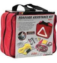 Deluxe Emergency Roadside Assistance Kit Jumper Cables Tow Rope Flat Tire