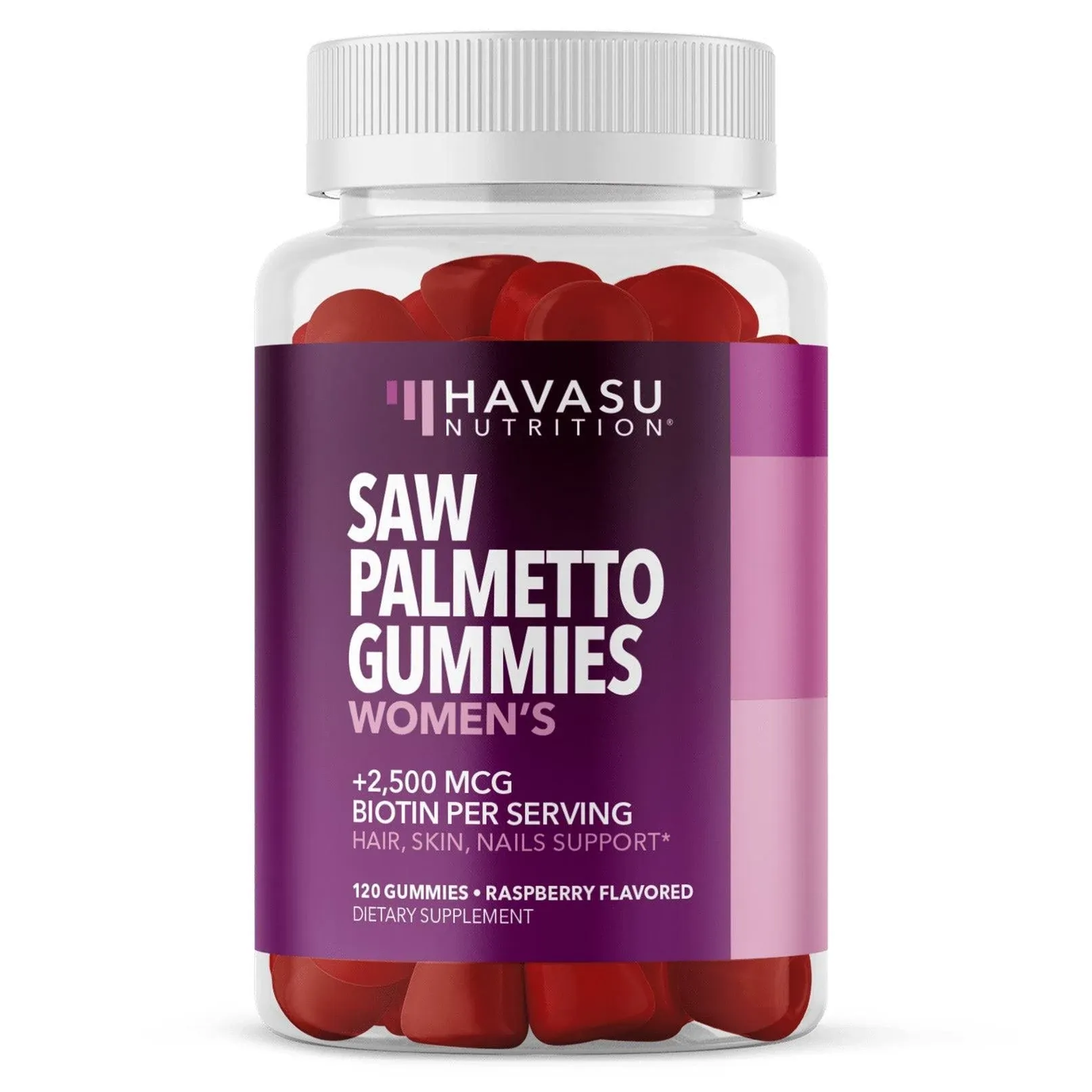 Havasu Nutrition Women's Saw Palmetto Raspberry 120 Gummies