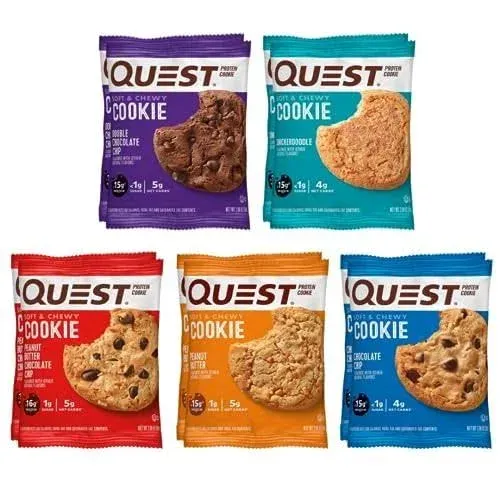 Quest Protein Cookie, Double Chocolate Chip, 15g Protein, 12 Ct