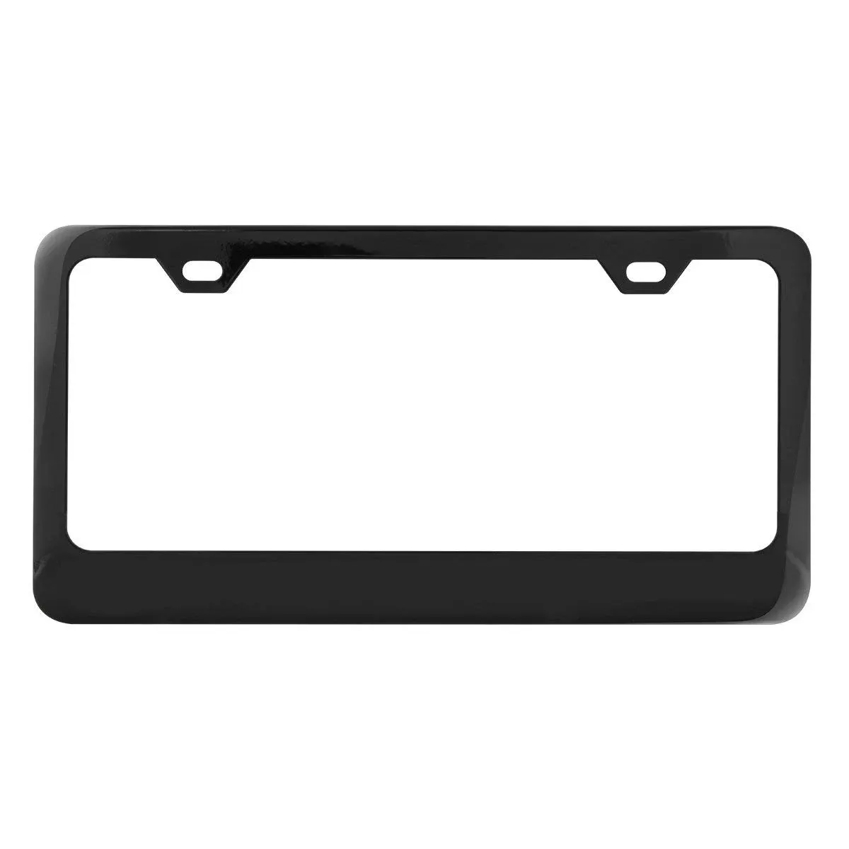 Grand General 60438 Black Semi-Gloss Powder Coated License Plate Frame with 2 Holes