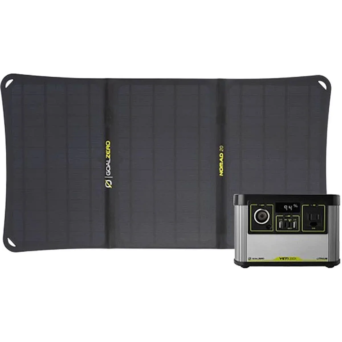 Goal Zero Yeti 200x Portable Power Station + Nomad 20 Solar Kit