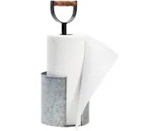 Paper Towel Holder Stand with Wooden Handle for Countertop Kitchen Decor 6x16”