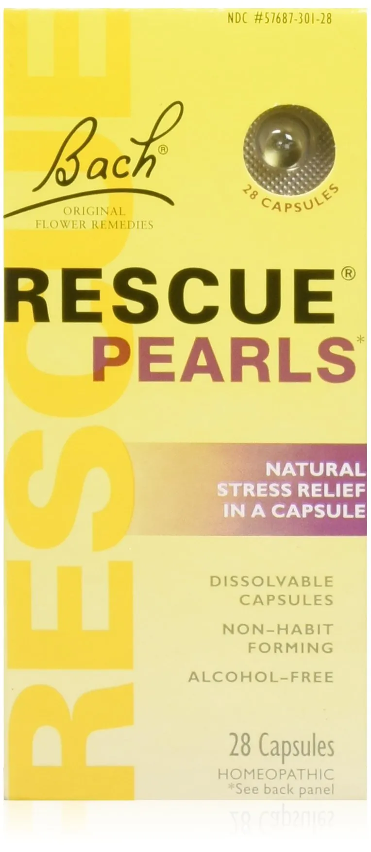 Bach Rescue Pearls (Pack of 28) for Stress Relief and Emotional Balance