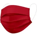 WeCare Protective Face Masks, Box of 50 (each Individually-Wrapped) - Red 