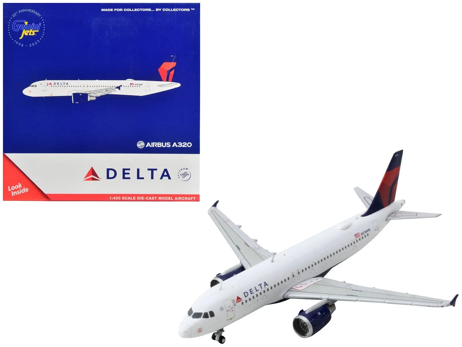 Delta Air Lines Airbus A320 N376NW Gemini Jets GJDAL2094 Scale 1:400