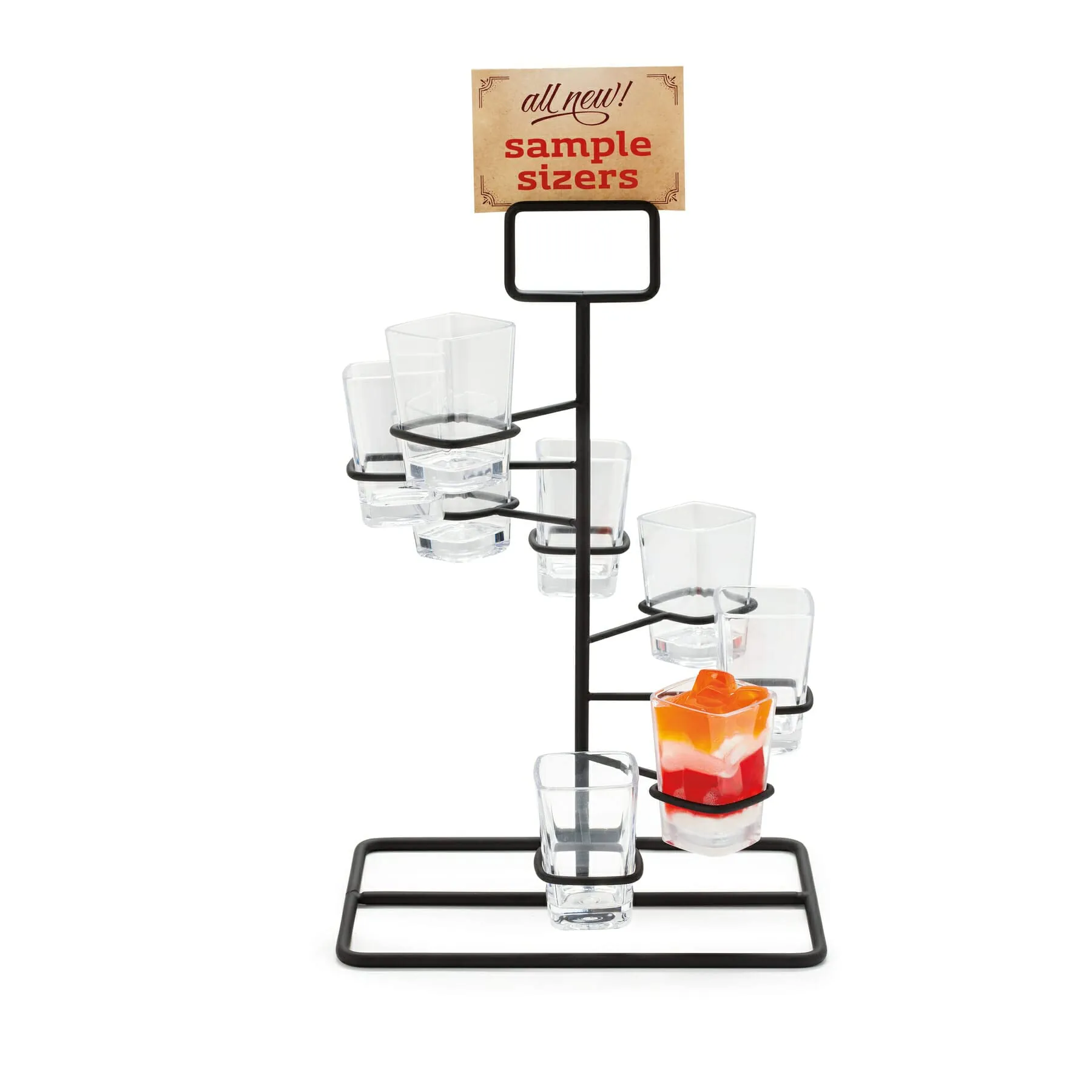 GET MTS-1496-BK Black Tower Dessert Shot Display Stand - 3/Case