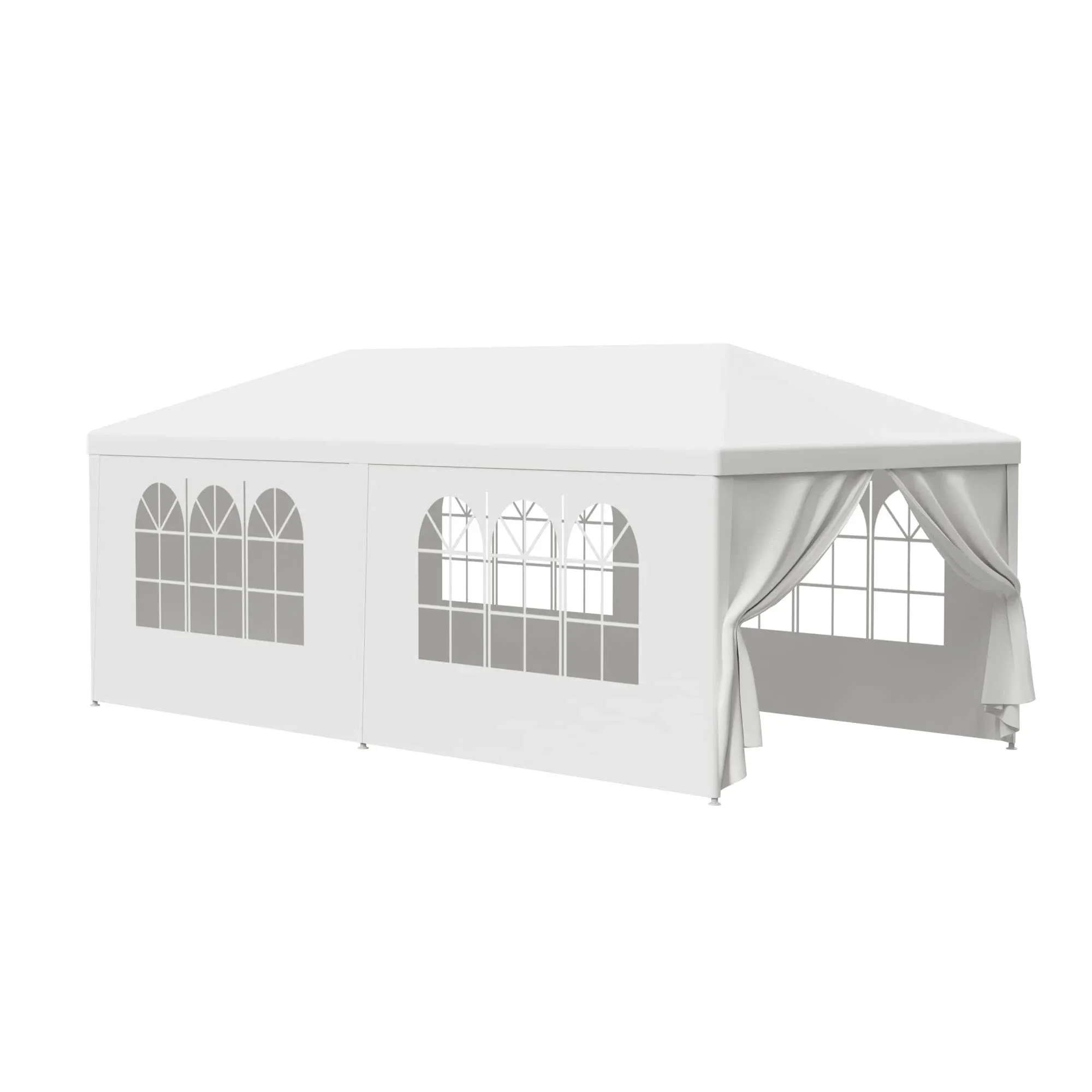 JupiterForce 10x20 Canopy Tent Outdoor Wedding Party Tent with Removable Sidewalls Heavy Duty Waterproof Patio Gazebo Shelter BBQ Pavilion Canopy Cate