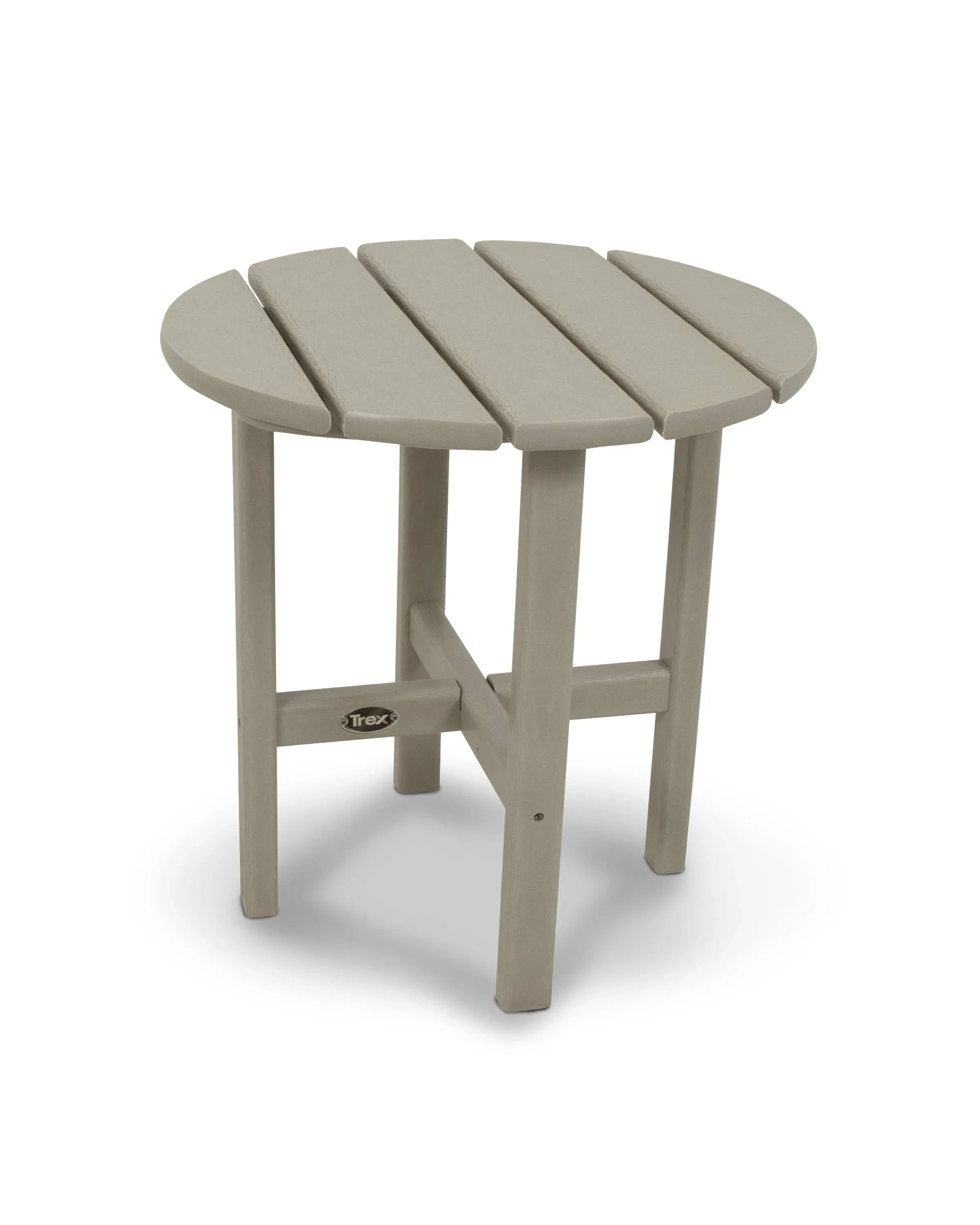 Trex Outdoor Furniture Cape Cod 18" Round Side Table - Sand Castle