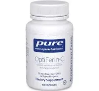 Pure Encapsulations OptiFerin-C | Iron Supplement (60 Capsules) New sealed 