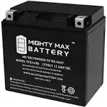 Mighty Max Battery YTX14-BS Battery for Honda 500 TRX500FA Fourtrax Rubicon 2001-2011