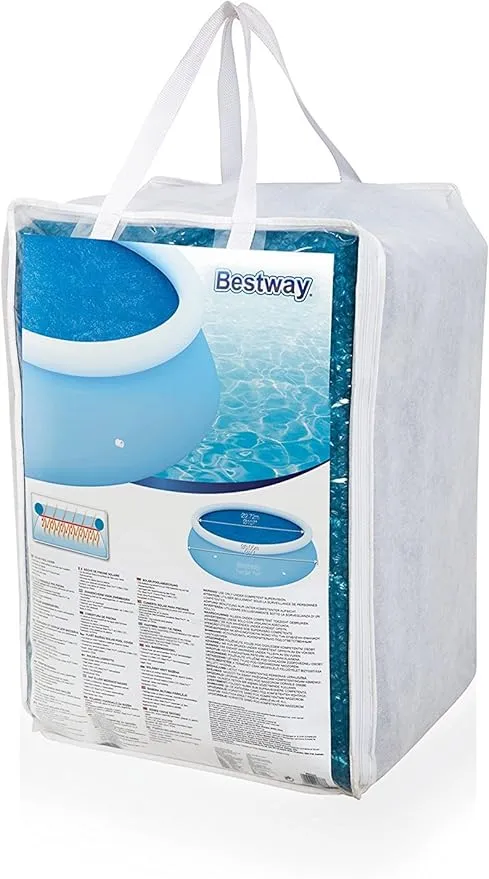 Bestway 58061 Flowclear 10'/3.05m Solar Cover Pool Accessories, 10-Feet by 30-inch, Blue