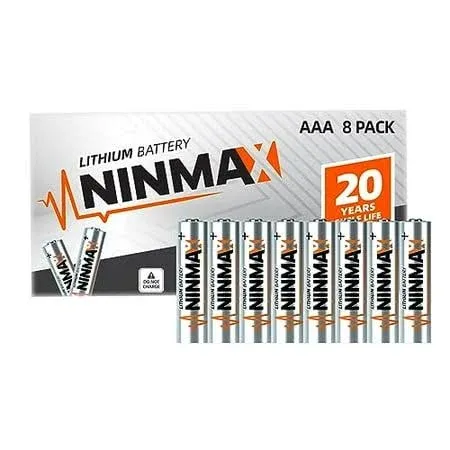  Lithium AAA Batteries, 8 Pack 1.5V 1350mAh Longest Lasting 1 Count (Pack of 8)