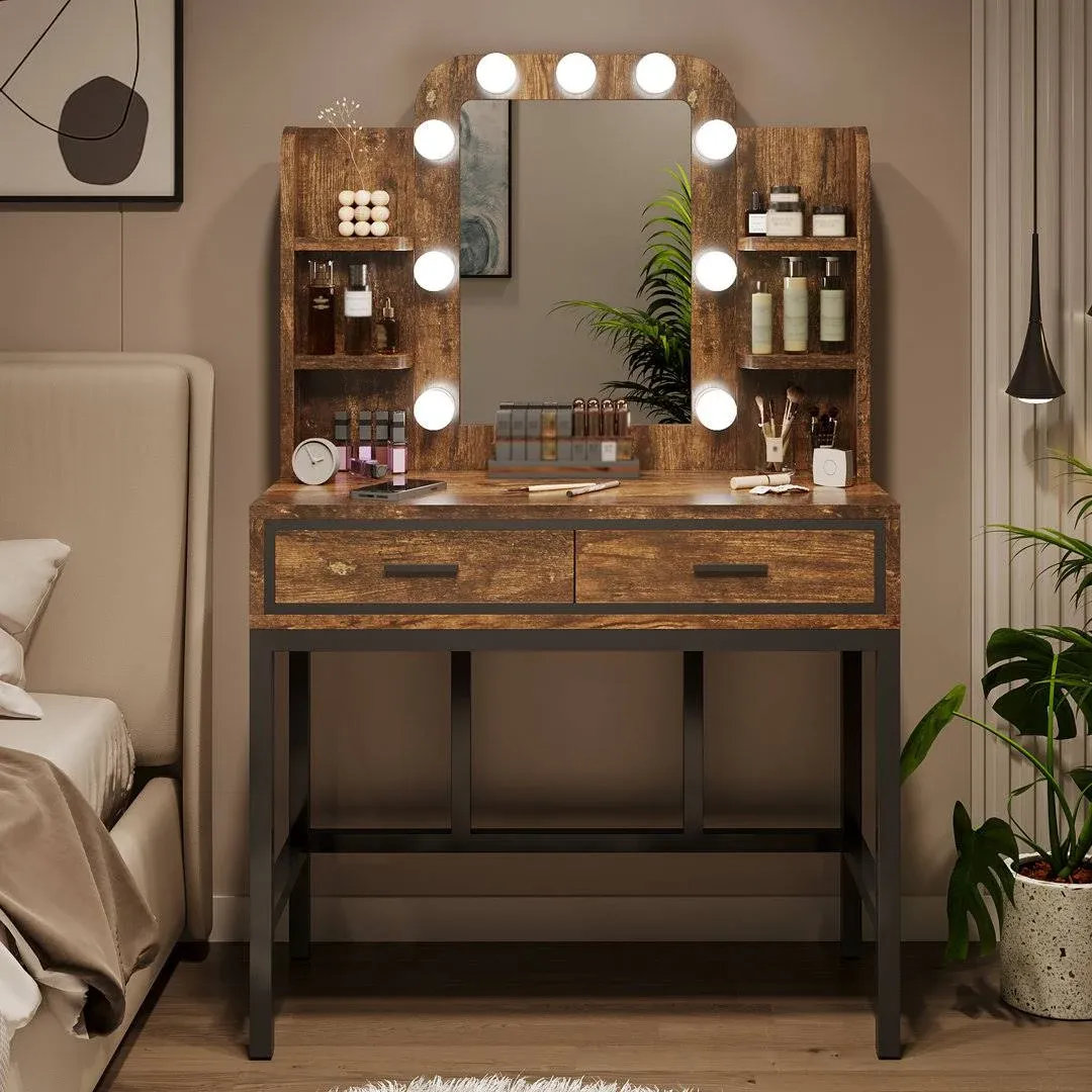 Thriston Vanity with Lighted Mirror 17 Stories