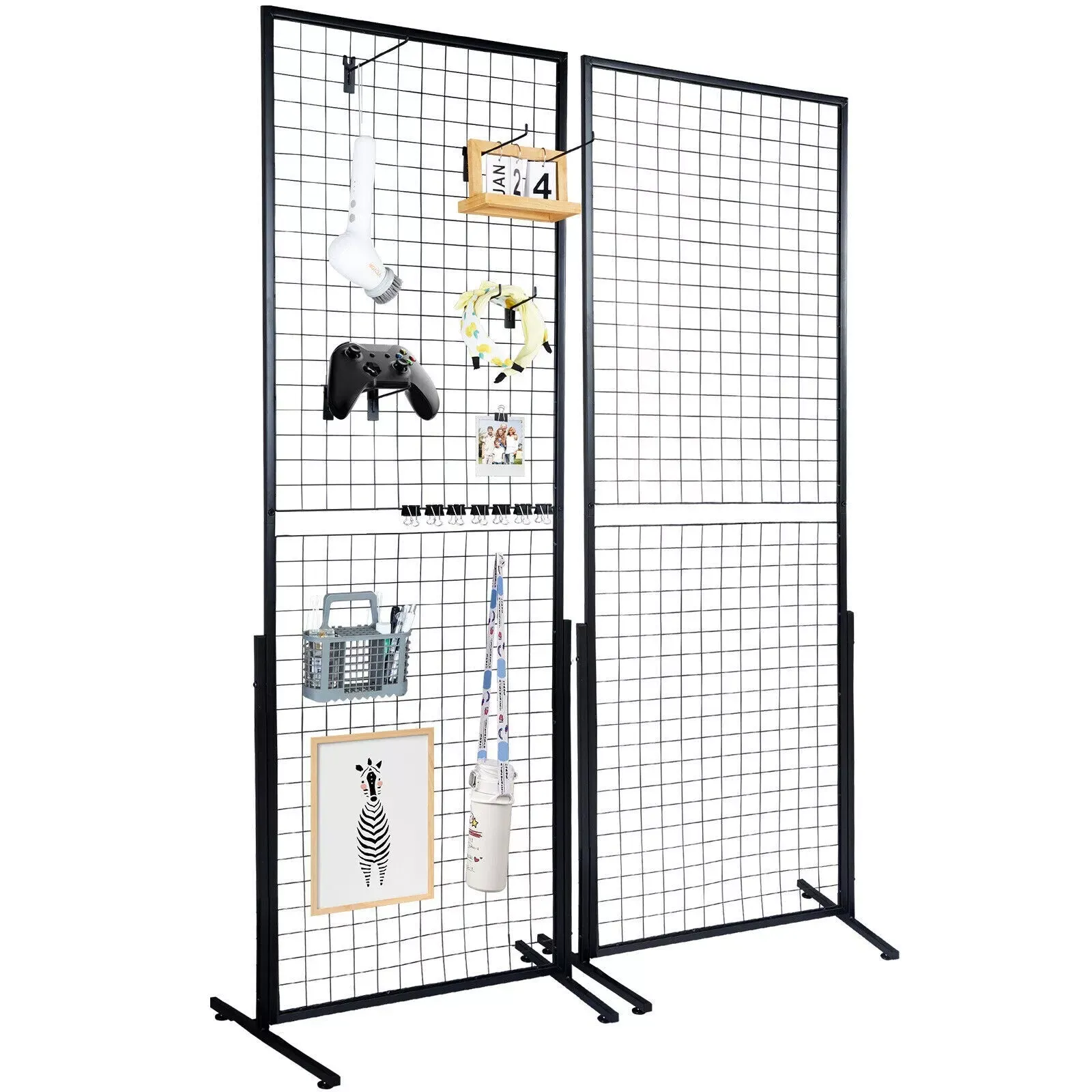 2&#039; x 5.6&#039; Grid Wall Panels Tower 2 Packs Wire Gridwall Display Racks