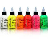 Bloodline Ink Professional Blacklight UV 6 Color Set