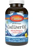 Carlson Cod Liver Oil Lemon Soft Gels