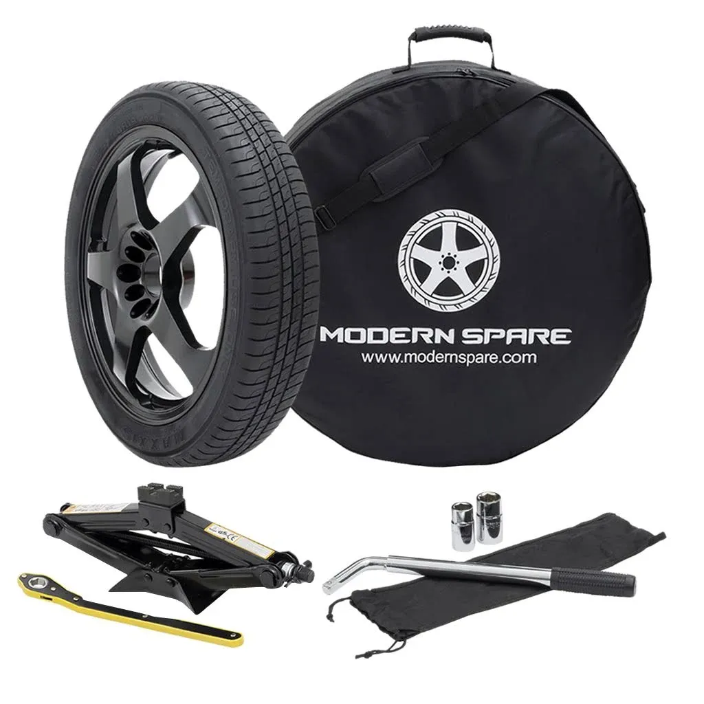 Complete Compact Spare Tire Kit w/Carrying Case - Fits 2020-2025 Honda CRV Hybrid - Modern Spare