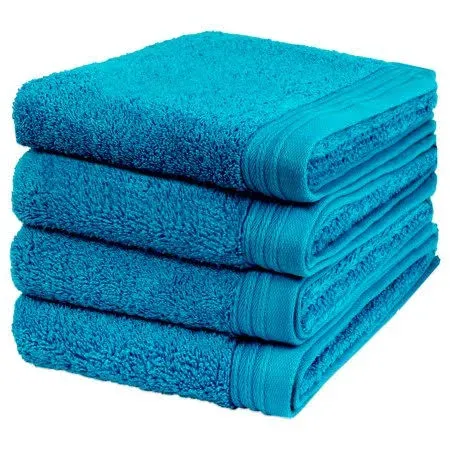 Weidemans Premium Towel Set of 4 Hand Towels 18" x 30" Color: Petrol |100% Cotton|4 Ultra Soft and Highly Absorbent Hand Towels for Bathroom, Gym,