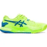 ASICS Women's Gel-Resolution 9 Tennis Shoes (Hazard Green/Reborn Blue)