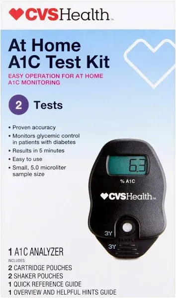 A1C at Home Test Kit, Home Use Monitoring of Glycemic Control, Easy Operation fo