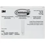 Command Large Picture Hanging Strips [Removable]: 120 Pairs (White)