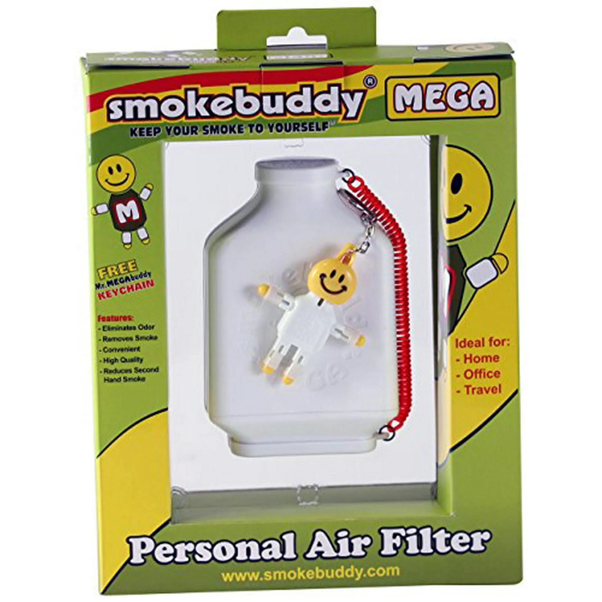 Smoke Buddy Mega Air Purifier - Removes Odor, White