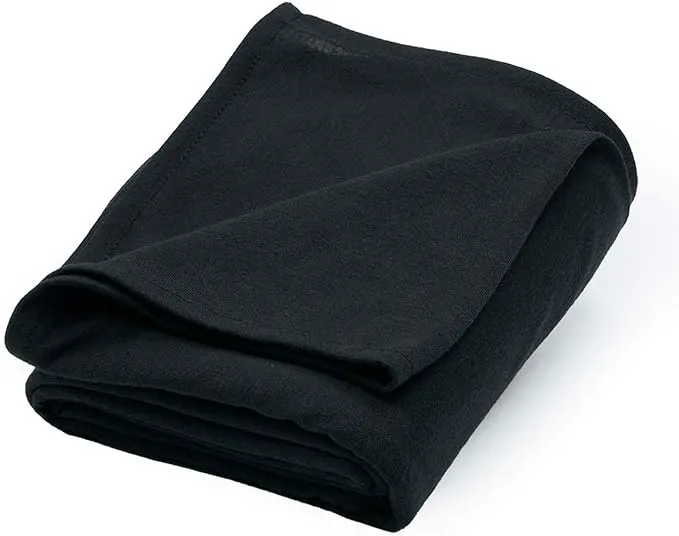 Brookstone Travel Blanket - 2 in 1 Warm Soft Fleece Travel Blanket with Carrying Pouch - Compact Travel Car Airplane Blanket, Size One Size, Black