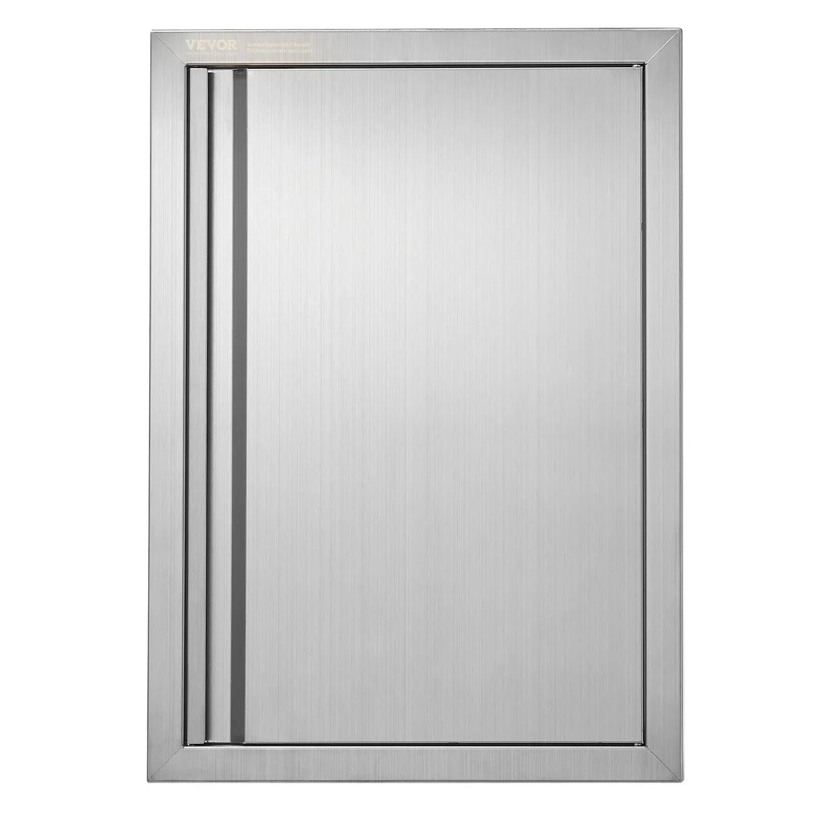 VEVOR 17 in. W x 24 in. H Single Outdoor Kitchen Door BBQ Access Door Stainless Steel Flush Mount Door Wall Vertical Door DMABSCJMDCMB35LSAV0