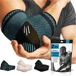 Powerlix Elbow Brace Compression Support (Pair) Elbow Sleeve for Tendonitis, Tennis Elbow Brace & Golfers Elbow Treatment, Arthritis, Workouts