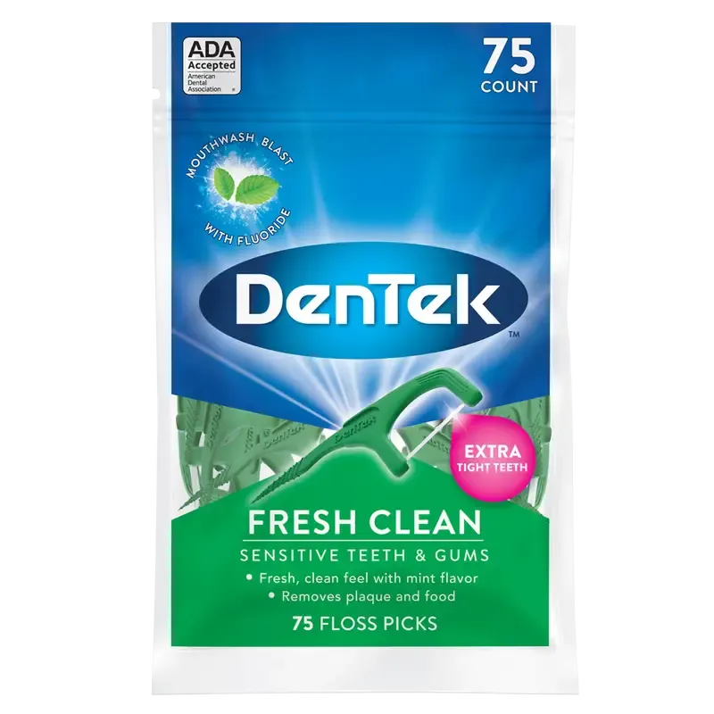 Dentek Fresh Clean Floss Picks 75 ct